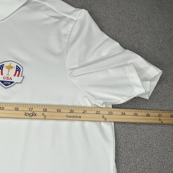 RLX Ralph Lauren Polo Shirt Mens Large White 2016 Ryder Cup USA Golf Performance - Picture 7 of 13